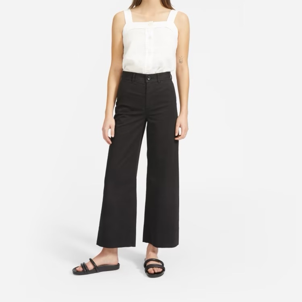 The Lightweight Wide-Leg Crop Chino